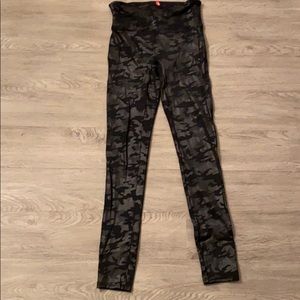 Spanx faux leather camo leggings. Size small.